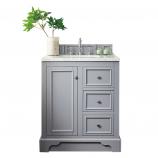 30 Inch Single Sink Bathroom Vanity in Silver Gray with Choice of Top