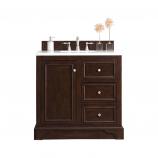 36 Inch Single Sink Bathroom Vanity in Mahogany with Electrical Component