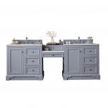 94 Inch Double Sink Bathroom Vanity with Makeup Table and Electrical Component