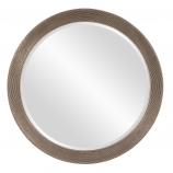 Virginia Antique Silver Leaf Round Mirror