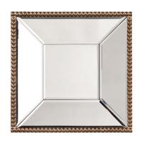 Lydia Gold Beaded Square Mirror