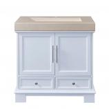 36 Inch Single Sink Bathroom Vanity in White with Choice of Top