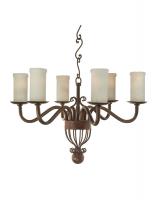 6 Light Cantabria Wrought Iron Chandelier