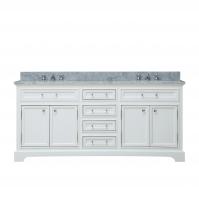 72 Inch Double Sink Bathroom Vanity in Pure White