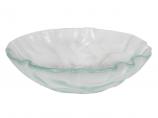 Clear Freeform Wave Glass Vessel Sink 14 Inches