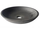 17 Inch Dark Gray Concrete Shallow Round Vessel Sink