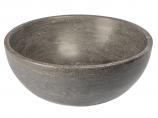 Small Honed Black Limestone Vessel Sink Bowl