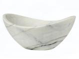 White Marble Small Canoe Vessel Sink