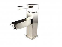 Brushed Nickel Single Hole Bathroom Faucet