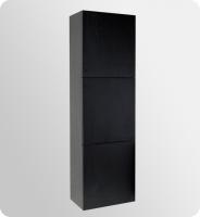 Black Bathroom Linen Cabinet with Storage