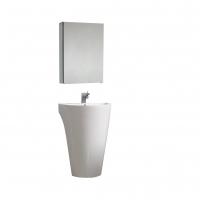 24 Inch Single Sink White Pedestal Vanity