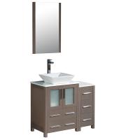 36 Inch Gray Oak Modern Bathroom Vanity