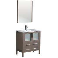 30 Inch Gray Oak Modern Bathroom Vanity