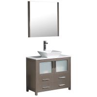 36 Inch Gray Oak Modern Bathroom Vanity
