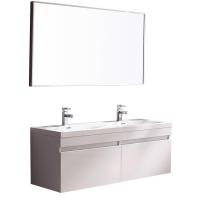 57 Inch White Modern Bathroom Vanity