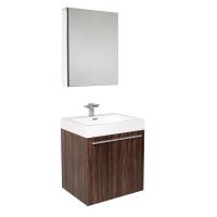 23 Inch Walnut Modern Bathroom Vanity with Medicine Cabinet