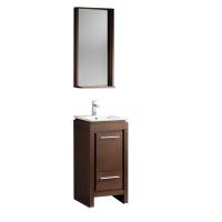 16.5 Inch Single Sink Bathroom Vanity in Wenge Brown