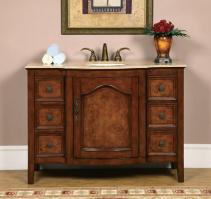 48 Inch Antique Two-Tone Single Sink Vanity