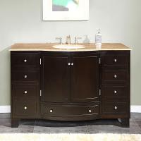 55 Inch Single Sink Bathroom Vanity with Choice of Top