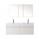 55 Inch Double Sink Bathroom Vanity with Soft Closing Drawers