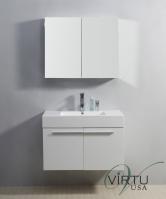 36 Inch Single Sink Bathroom Vanity in Gloss White
