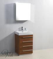 24 Inch Single Sink Bathroom Vanity with Four Drawers