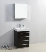 24 Inch Single Sink Bathroom Vanity with Soft Closing Drawers