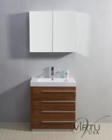 30 Inch Single Sink Bathroom Vanity with Four Drawers