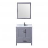 30 Inch Single Sink Bathroom Vanity in Dark Gray with Choice of No Top