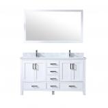 60 Inch Small White Double Sink Bathroom Vanity with Top Options