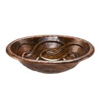 Oval Braid Self Rimming Hammered Copper Sink