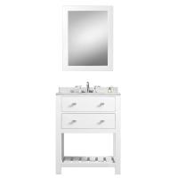 24 Inch Single Sink Bathroom Vanity with Carerra White Marble