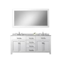60 Inch Double Sink Bathroom Vanity in Pure White
