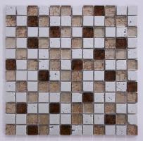 Silver and Gold with Brown Mixed Tile