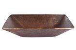 Modern Rectangle Hand Forged Copper Vessel Sink