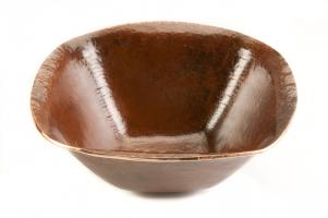 Square Hand Forged Old World Copper Vessel Sink