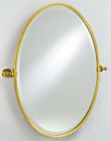 Radiance Traditional Oval Brass Mirror with Brackets