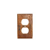Copper Switchplate Single 2 Hole Outlet Cover