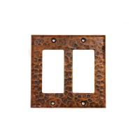 Copper Double Ground Fault Rocker GFI Switchplate Cover