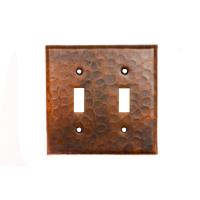 Copper Switchplate Double Toggle Cover