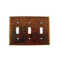 Copper Switchplate Triple Toggle Cover