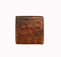 2 Inch Square Hammered Copper Tile