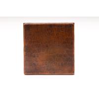 4 Inch Square Hammered Copper Tile