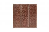 4 Inch Hammered Copper Tile with Linear Design