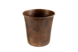 Hand Hammered Copper Trash Can