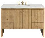 48 Inch Modern Farmhouse Single Sink Vanity in Natural Oak
