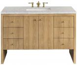 48 Inch Natural Oak Single Sink Modern Farmhouse Bath Vanity