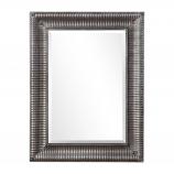 Raw Galvanized Metal with Rust Accents Rectangular Mirror