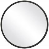 Matte Black Round Mirror