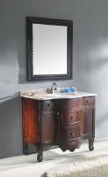 38 Inch Traditional Single Bathroom Vanity with Cherry Brown Finish